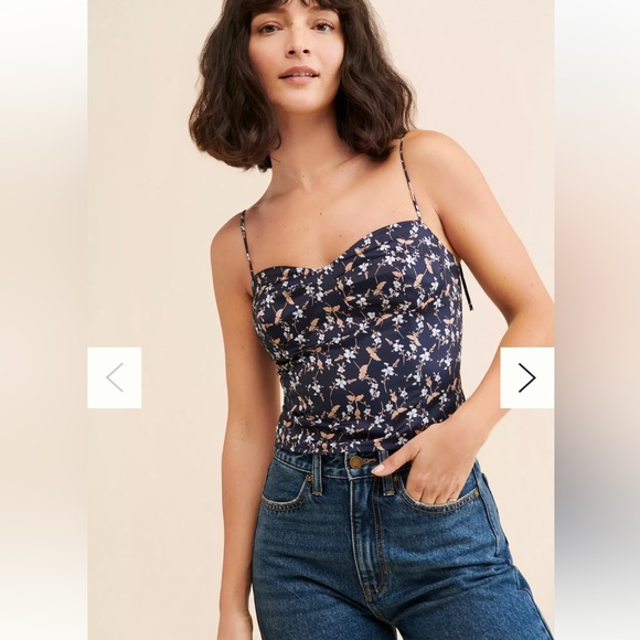 Anthropologie Tops - Kourt Genevieve Satin Corset Top